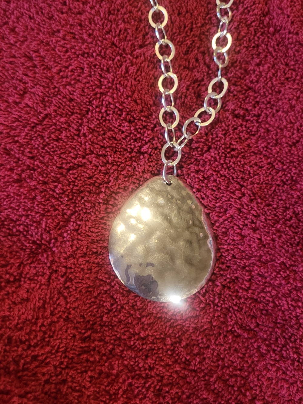 Silpada .925 Hammered Silver Pendant Necklace